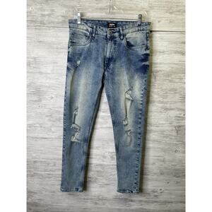 Nuon Rodeo Crop‎ Jeans Mens 30 Distressed Blue Denim Stretch Straight Fit W30
